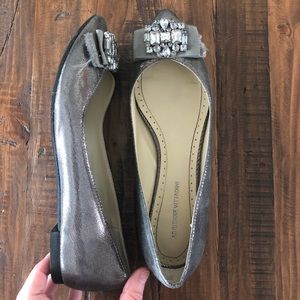 Adrienne Vittadini Flats gray/silver